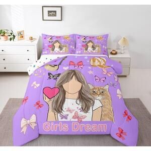Erosebridal Purple Music Guitar Bedding Set Full Pink Disco Ball Comforter R5